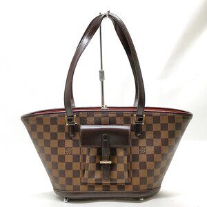 Authentic Louis Vuitton Manosque PM Brown Damier Hand Bag mn780-112525